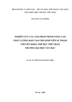 Nâng Cao Chất Lượng Đào Tạo Sinh Viên Sư Phạm Thể Dục 