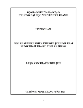 Giải Pháp Phát Triển Du Lịch Sinh Thái Rừng Tràm Trà Sư