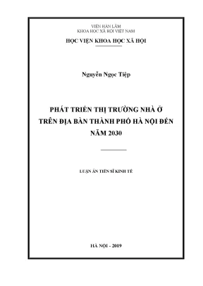 Phát Triển Thị Trường Nhà Ở Tại Hà Nội Đến Năm 2030