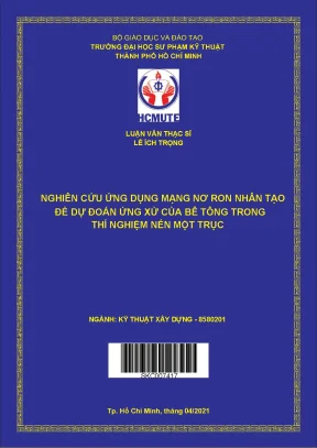 Dự đoán ứng xử bê tông bằng mạng nơ ron nhân tạo trong