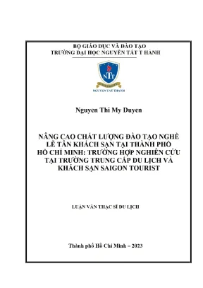 Nâng Cao Chất Lượng Đào Tạo Nghề Lễ Tân Khách Sạn Tại