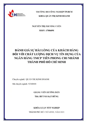 Đánh Giá Sự Hài Lòng Của Khách Hàng Về Dịch Vụ Tín Dụng