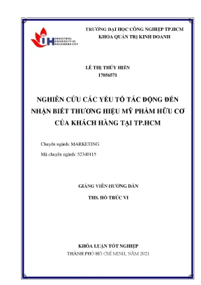 Nghiên Cứu Yếu Tố Tác Động Đến Nhận Biết Thương Hiệu Mỹ
