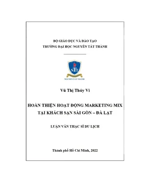 Hoàn thiện hoạt động Marketing Mix tại Khách sạn Sài Gòn