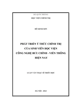Phát Triển Ý Thức Chính Trị Cho Sinh Viên Học Viện Công