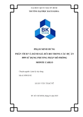 Phân Tích Rủi Ro Dự Án PPP Bằng Phương Pháp Mô Phỏng
