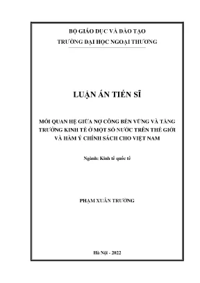 Nợ Công Bền Vững và Tăng Trưởng Kinh Tế: Nghiên Cứu và