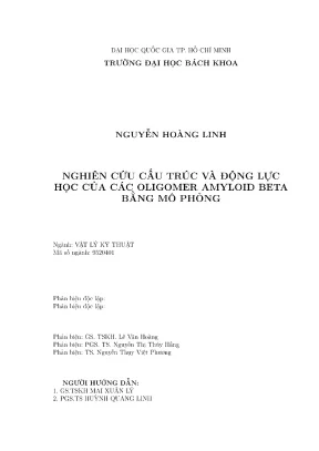 Nghiên Cứu Cấu Trúc và Động Lực Học của Oligomer Amyloid