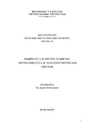 Nghiên Cứu Hợp Tác Thương Hiệu Trong Ngành Ngân Hàng 
