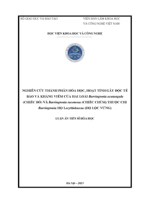 Nghiên Cứu Hóa Học và Hoạt Tính Sinh Học của