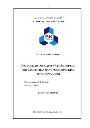 Ứng Dụng Bộ Lọc Gauss và Phân Lớp SVM trong Nhận Dạng