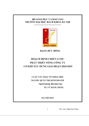 Chiến Lược Phát Triển Tổng Công Ty Cơ Khí Xây Dựng Giai