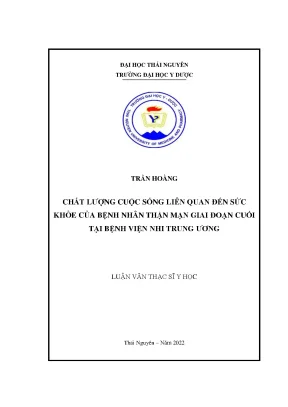 Chất lượng cuộc sống của bệnh nhân thận mạn giai đoạn