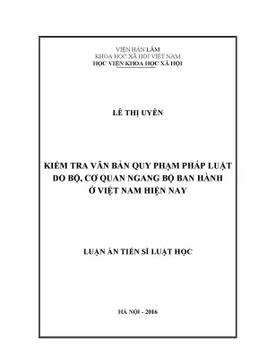 Tổng Quan Về Kiểm Tra Văn Bản Quy Phạm Pháp Luật Tại