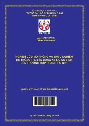 Nghiên Cứu Hệ Thống Truyền Động Xe Lai: Phân Tích Phanh
