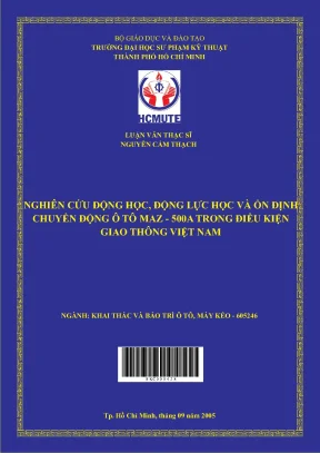 Nghiên Cứu Động Học và Ổn Định Chuyển Động Ô Tô MAZ-500A 