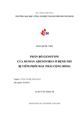Phân Tích Genotype Human Adenovirus Ở Trẻ Em Bị Viêm Phổi
