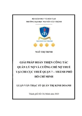 Giải Pháp Tối Ưu Quản Lý Nợ và Cưỡng Chế Nợ Thuế Tại Chi