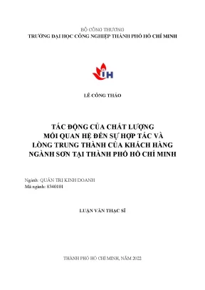 Tác Động Của Chất Lượng Mối Quan Hệ Đến Sự Hợp Tác Và