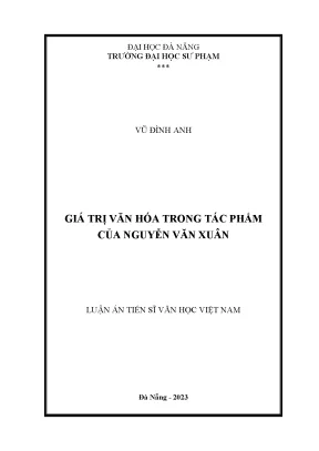 Giá Trị Văn Hóa Trong Tác Phẩm Của Nguyễn Văn Xuân