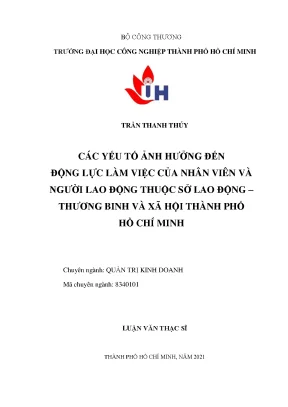 Các Yếu Tố Ảnh Hưởng Đến Động Lực Làm Việc Của Nhân Viên