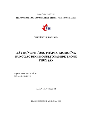 Phương Pháp LC-MS/MS Xác Định Họ Sulfonamide Trong Thủy Sản