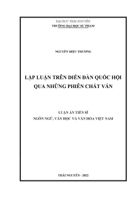 Nghiên Cứu Lập Luận Trên Diễn Đàn Quốc Hội: Phân Tích