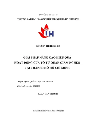 Giải Pháp Nâng Cao Hiệu Quả Tổ Tự Quản Giảm Nghèo Tại