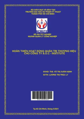 Hoàn thiện hoạt động quản trị thương hiệu cho Công ty