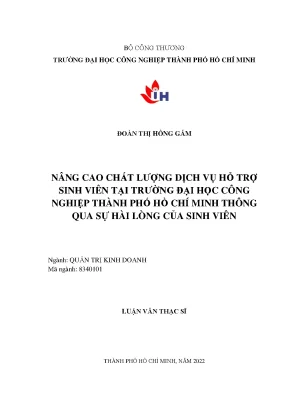Nâng cao chất lượng dịch vụ hỗ trợ sinh viên tại Đại học