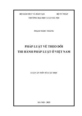 Nâng cao hiệu quả theo dõi thi hành pháp luật ở Việt Nam