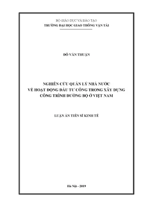 Quản Lý Nhà Nước Về Đầu Tư Công Trong Xây Dựng Công