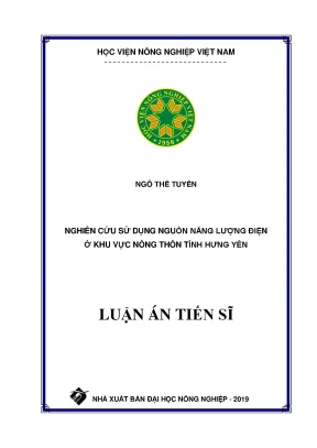 Nghiên Cứu Sử Dụng Nguồn Năng Lượng Điện Tại Khu Vực