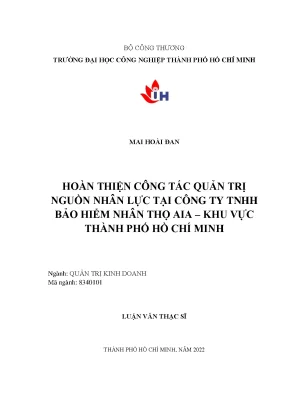 Hoàn thiện quản trị nguồn nhân lực tại AIA TP.HCM