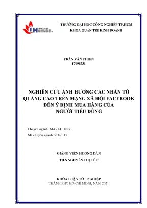 Nghiên Cứu Ảnh Hưởng Quảng Cáo Facebook Đến Ý Định Mua