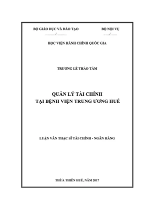Quản Lý Tài Chính Tại Bệnh Viện Trung Ương Huế: Nghiên