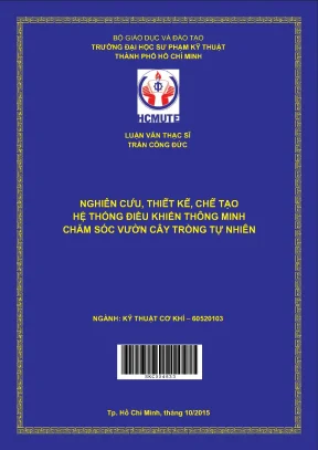 Nghiên Cứu Hệ Thống Điều Khiển Thông Minh Chăm Sóc Vườn