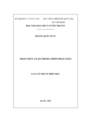 Nhận Thức Luận Trong Thiền Phật Giáo: Nghiên Cứu và Phát