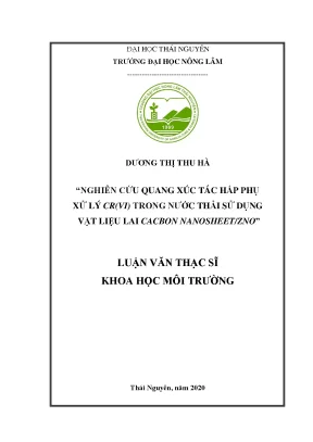 Nghiên Cứu Quang Xúc Tác Hấp Phụ Cr(VI) Trong Nước Thải