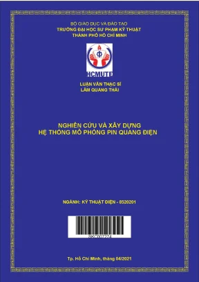 Nghiên Cứu Hệ Thống Mô Phỏng Pin Quang Điện Tại Trường