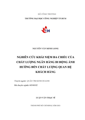 Nghiên Cứu Chất Lượng Ngân Hàng Di Động và Ảnh Hưởng Đến