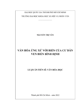 Nghiên Cứu Văn Hóa Ứng Xử Với Biển Của Cư Dân Ven Biển