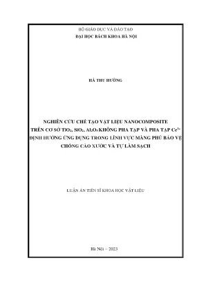 Nghiên Cứu Vật Liệu Nanocomposite TiO2, SiO2, Al2O3 Ứng