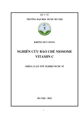 Nghiên Cứu Bào Chế Niosome Vitamin C Tại Trường Đại Học