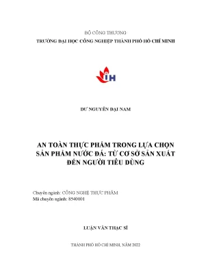 An Toàn Thực Phẩm Trong Lựa Chọn Nước Đá: Từ Sản Xuất