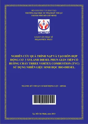 Nghiên Cứu Quá Trình Tạo Hỗn Hợp Động Cơ Diesel 3 Xylanh
