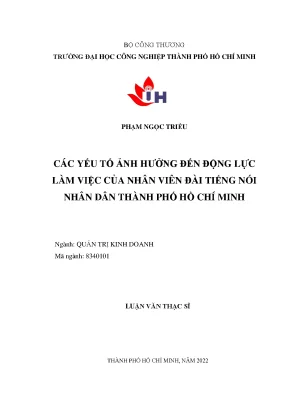 Các Yếu Tố Ảnh Hưởng Đến Động Lực Làm Việc Của Nhân Viên