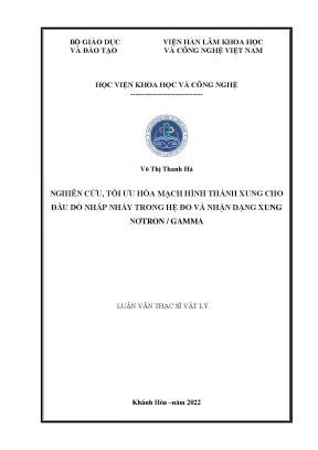 Nghiên Cứu Tối Ưu Hóa Mạch Hình Thành Xung Cho Đầu Dò