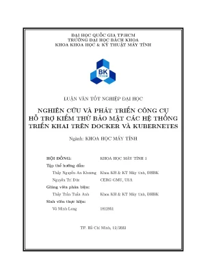 Nghiên Cứu Công Cụ Kiểm Thử Bảo Mật Hệ Thống Docker và