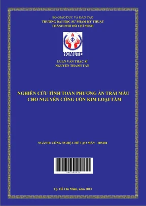 Nghiên Cứu Tính Toán Phương Án Trải Mẫu Trong Ngành Công